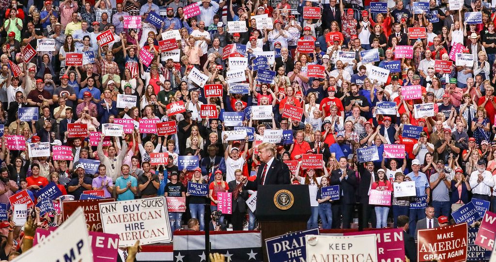 President Donald J Trump at a rally