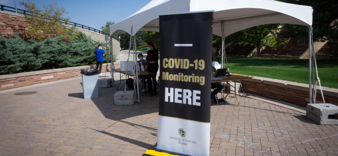 The Bold CU University of Colorado Boulder COVID COVID-19 Coronavirus testing monitoring test here on campus