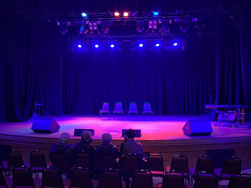 The Four Empty Chairs: The best representation of improv. Here you have nothing; now go and make a whole world, joke by joke. Photo by Trey Fussell