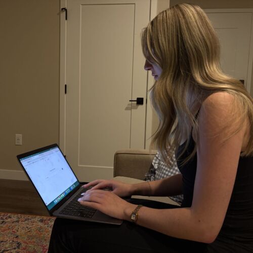 CU Boulder student Sophia Bandi uses her laptop in her room on October 18, 2026 to complete a homework assignment. As artificial intelligence becomes more common in students’ daily lives, Bandi’s use of technology reflects how students interact with digital tools for schoolwork. (Photo by Catherine Ward)