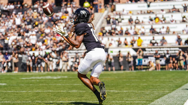 Wideout Xavier Weaver hauled in 11 receptions for 170 yards and a touchdown against Nebraska in the 36-14 win. (Photo from Neill Woelk/cubuffs.com)