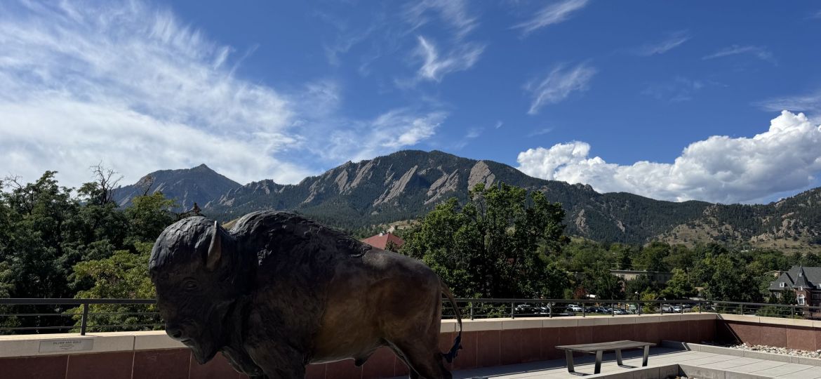 View from CU Boulder campus. Photo by Riley Wiener/The Bold.