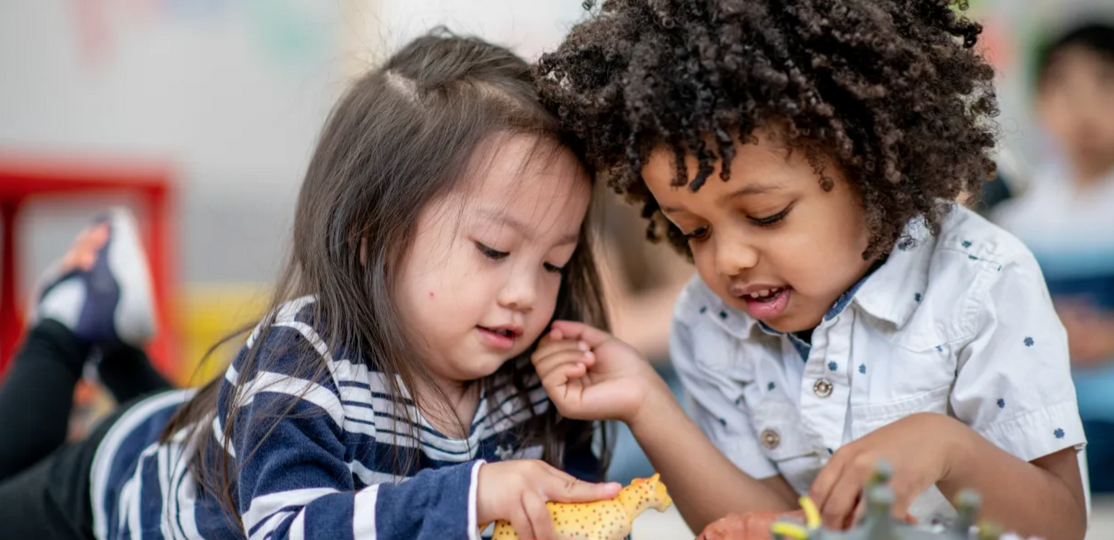 Learning center kids play