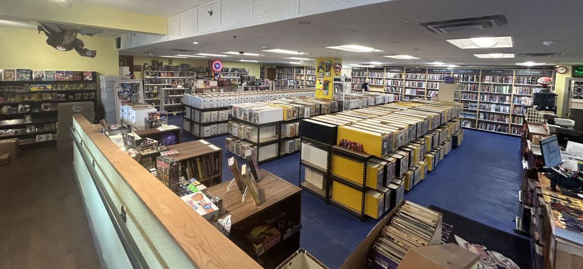 Inside new comics shop