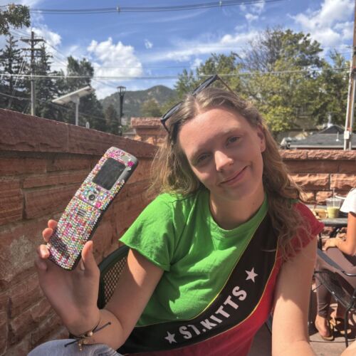 Flip phone profile photo