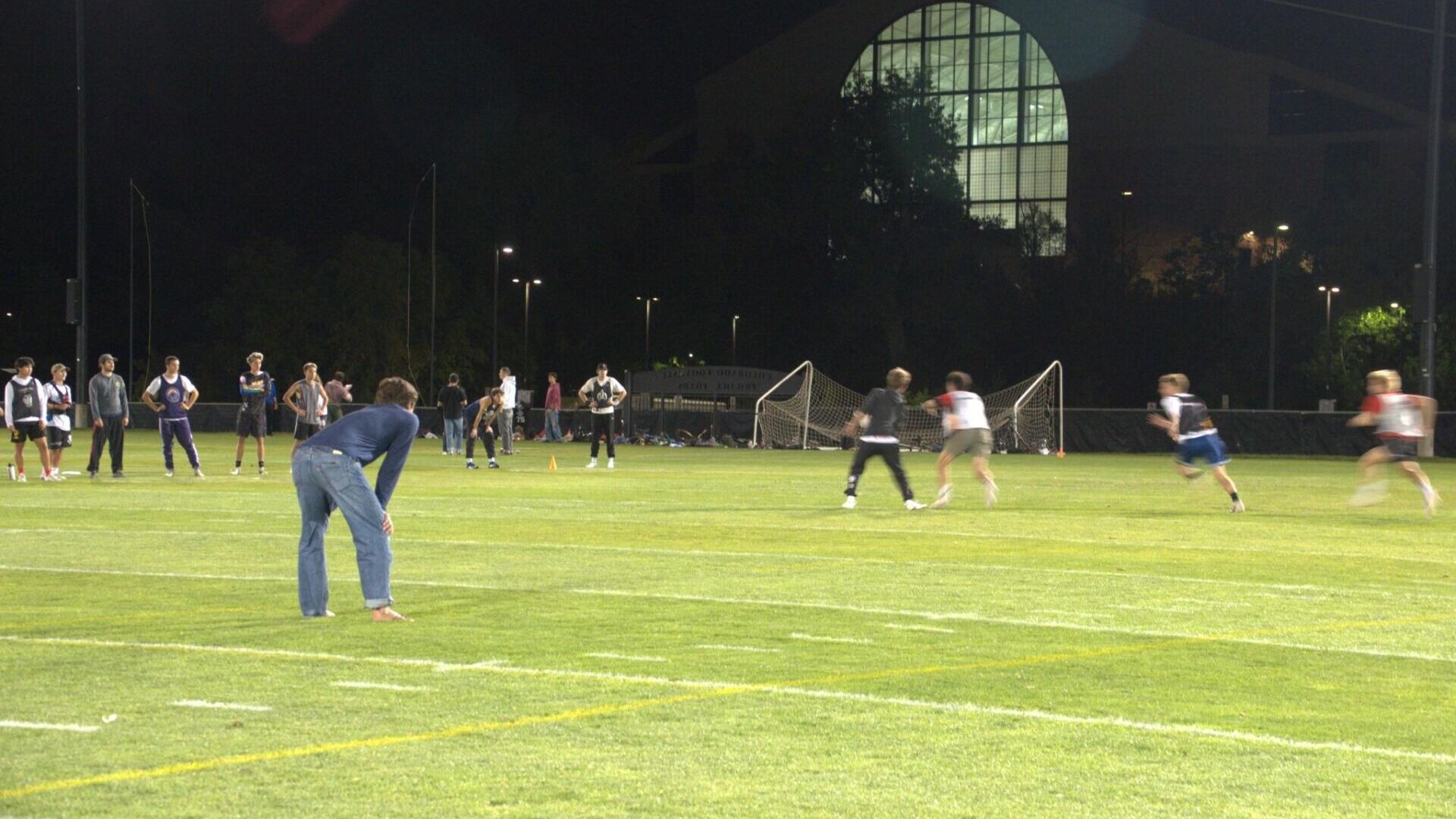 Tobias Brooks watches his teammates during ultimate frisbee practice at CU Boulder Campus’ Lower Fields on Sept. 15, 2026. (Photo by Emily Couto)