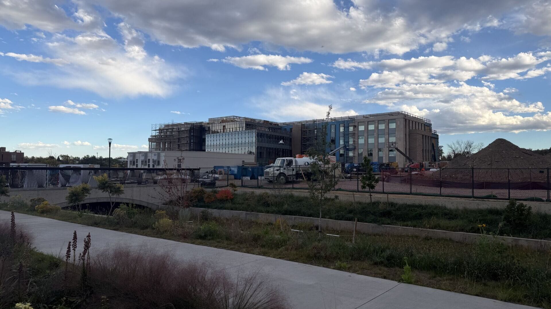 Western City Campus office building The Western City Campus office buildings approved under the city's Alpine-Balsam project remain under construction on Oct. 9, 2026. (Photo by Olivia Wetzel)